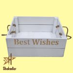 جعبه چوبی سفید متوسط