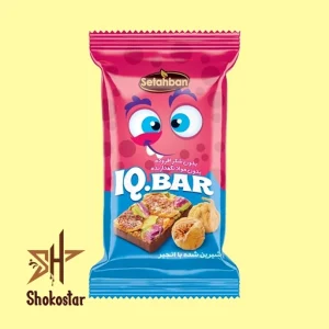 IQ بار انجیری با مغز پسته و توت فرنگی سته بان